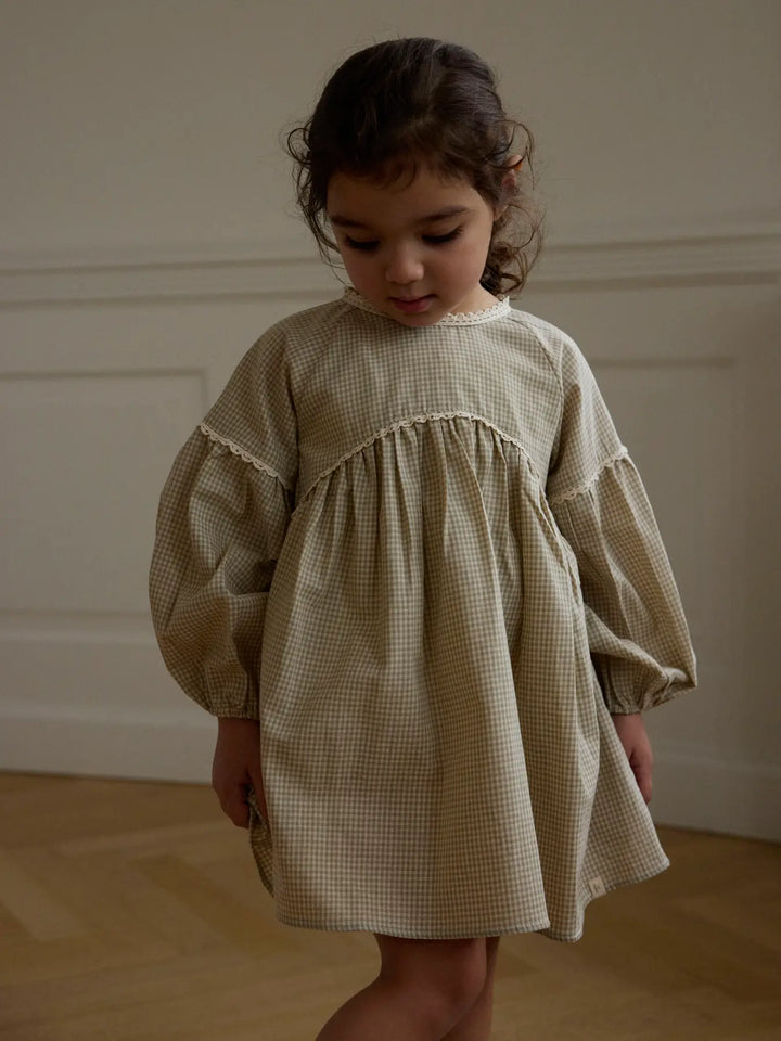 Nmfoleno Ls Loose Dress Lil - Moss Gray