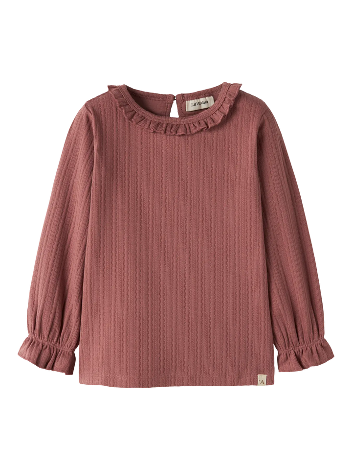 Nmfonela Ls Slim Top Lil - Withered Rose
