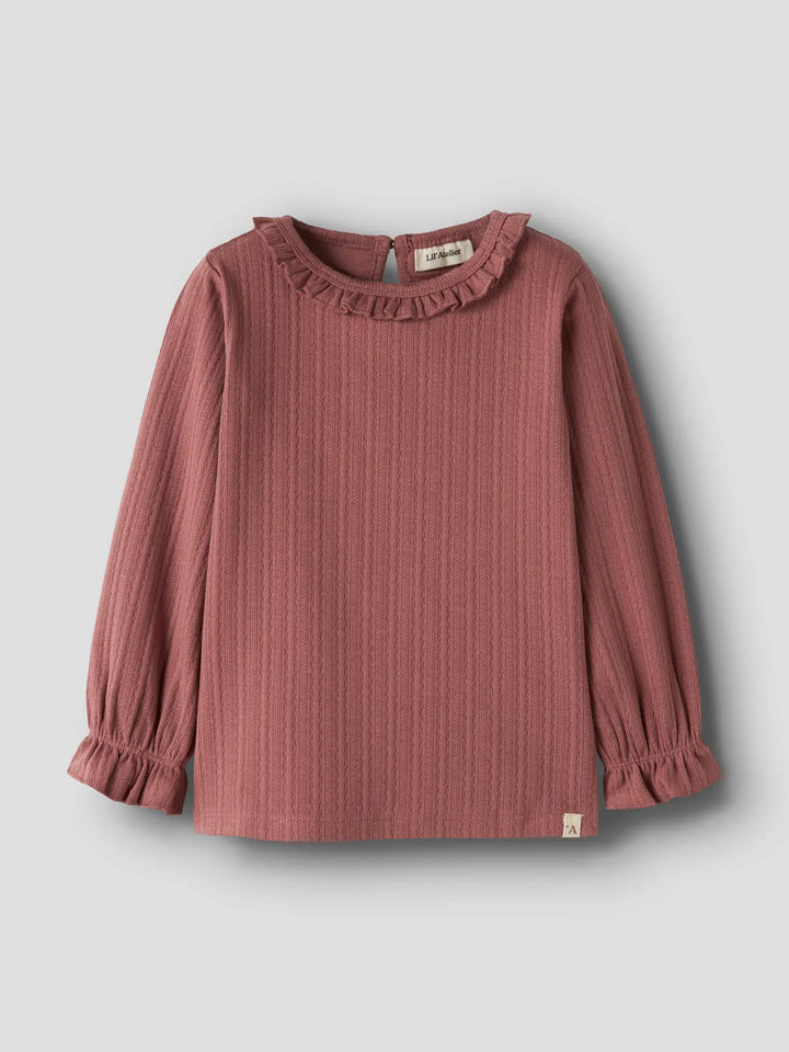 Nmfonela Ls Slim Top Lil - Withered Rose