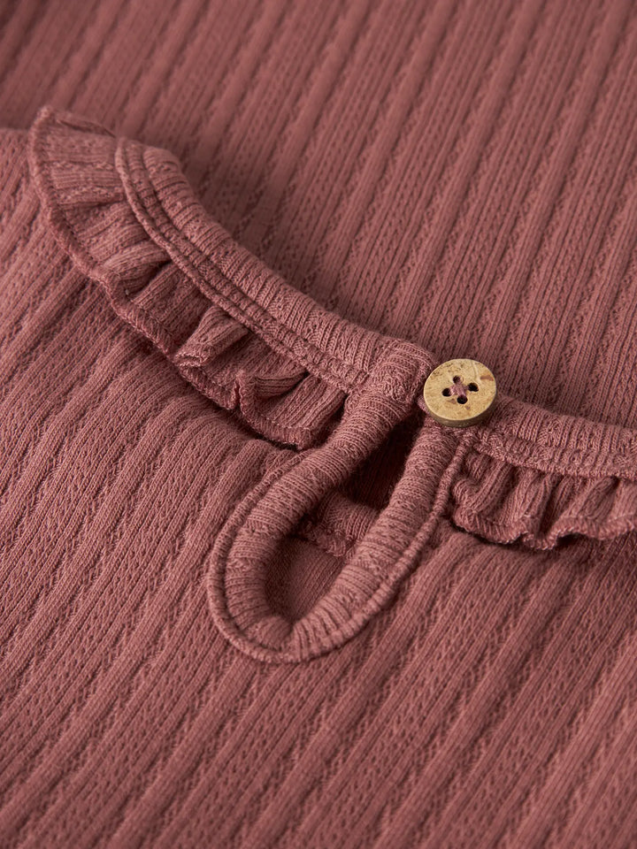 Nmfonela Ls Slim Top Lil - Withered Rose