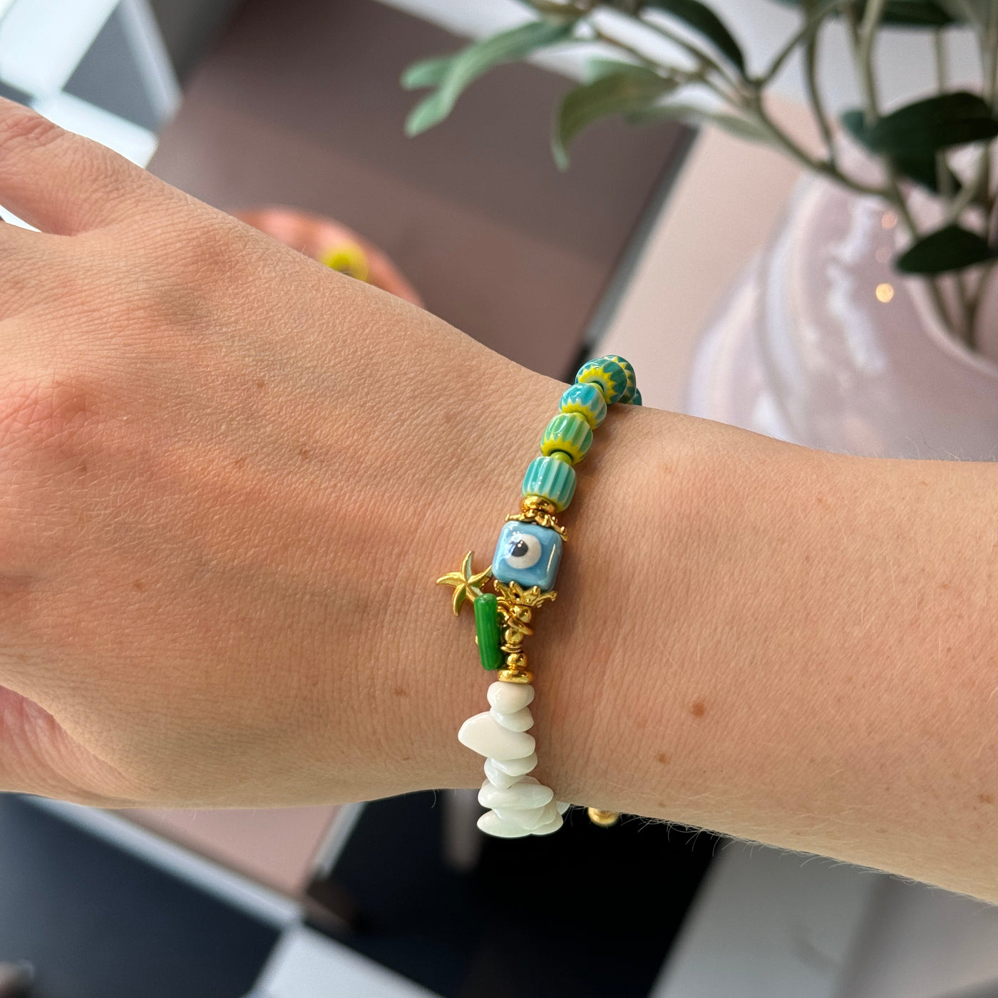 Bracelet with protection eye