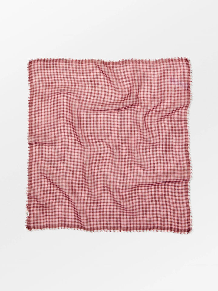Gingham Wica Scarf - Zinfandel Burgundy