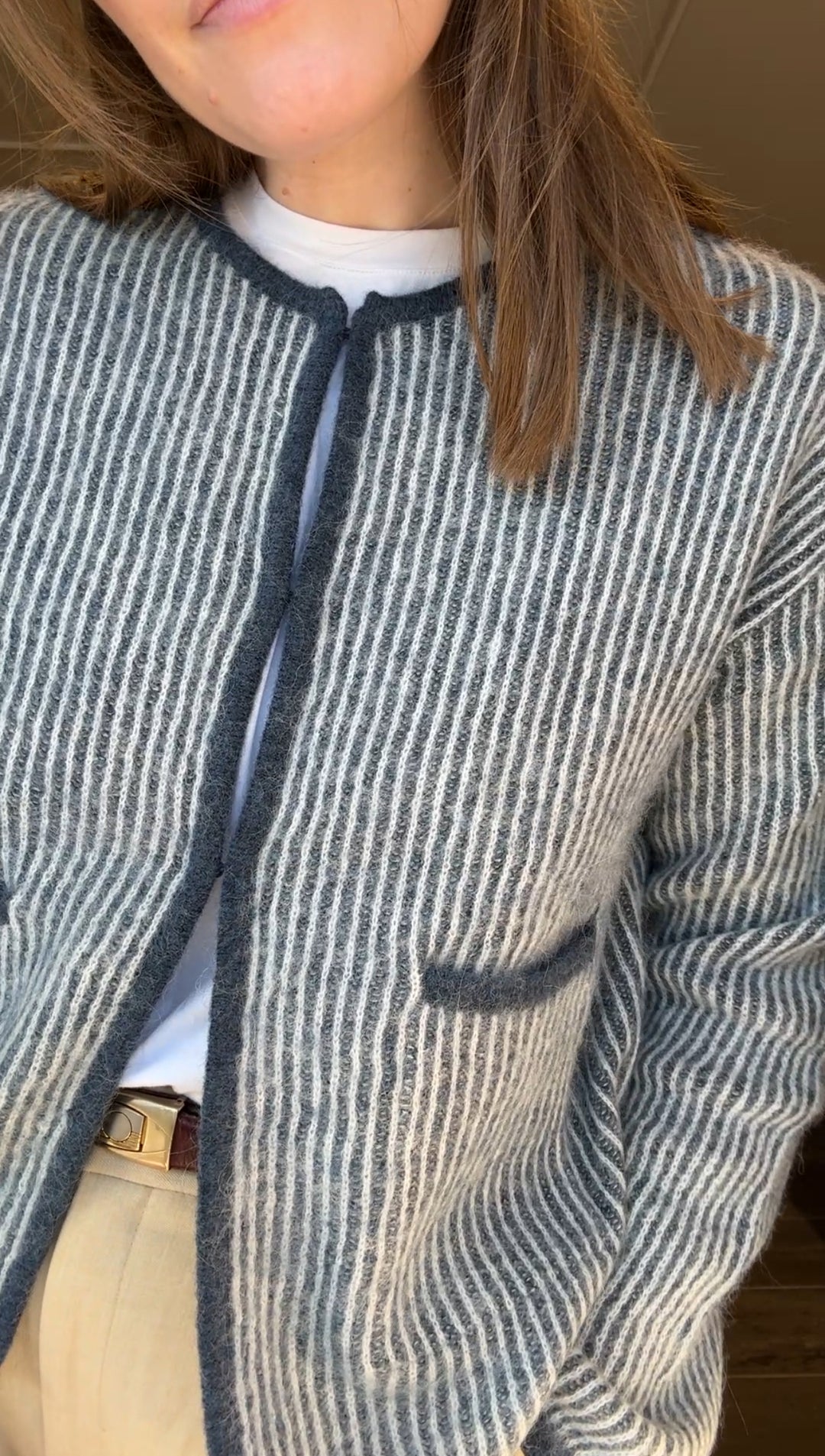 MSCHEliza Nenaya Cardigan STP - V Indigo Egret