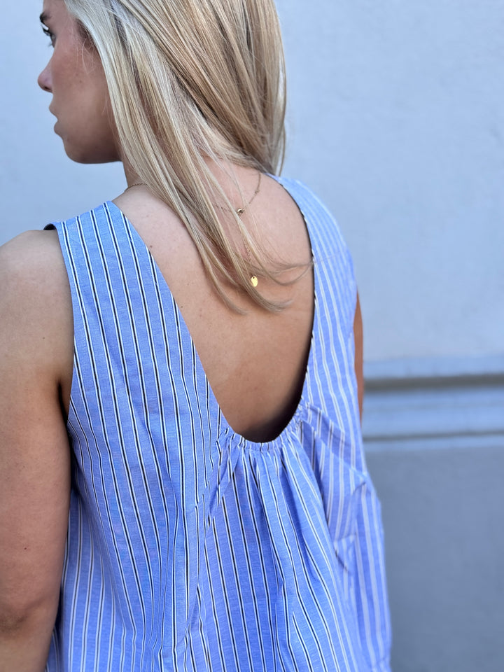 Tabita stripe top - Lake Stripe