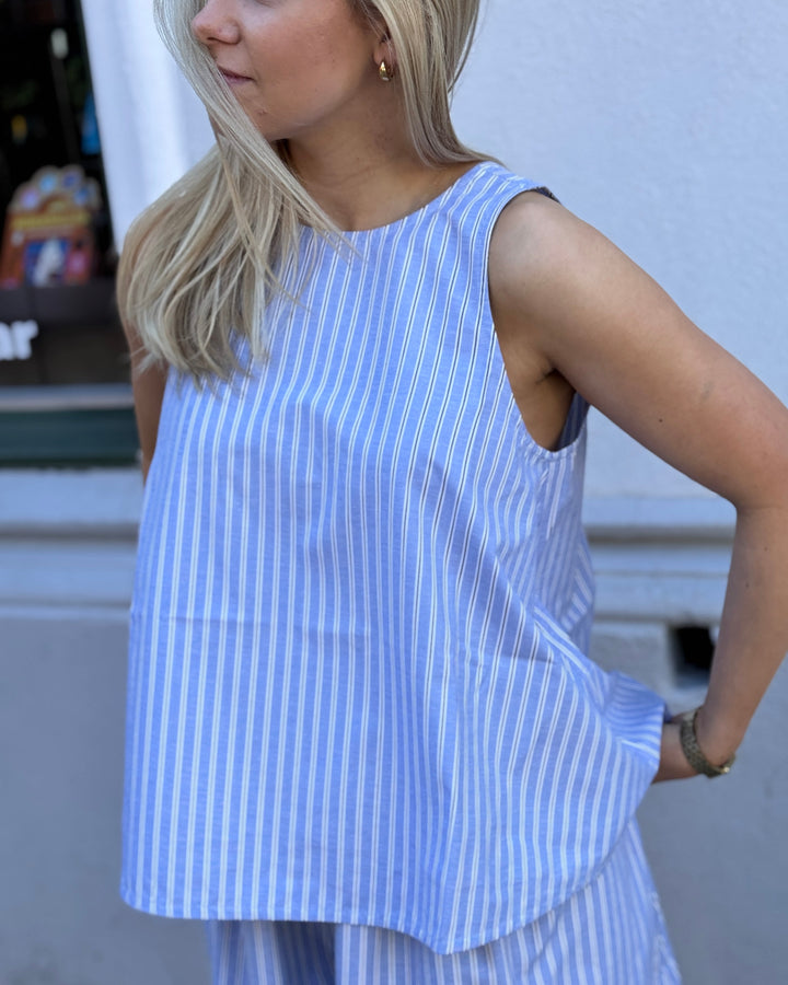 Tabita stripe top - Lake Stripe