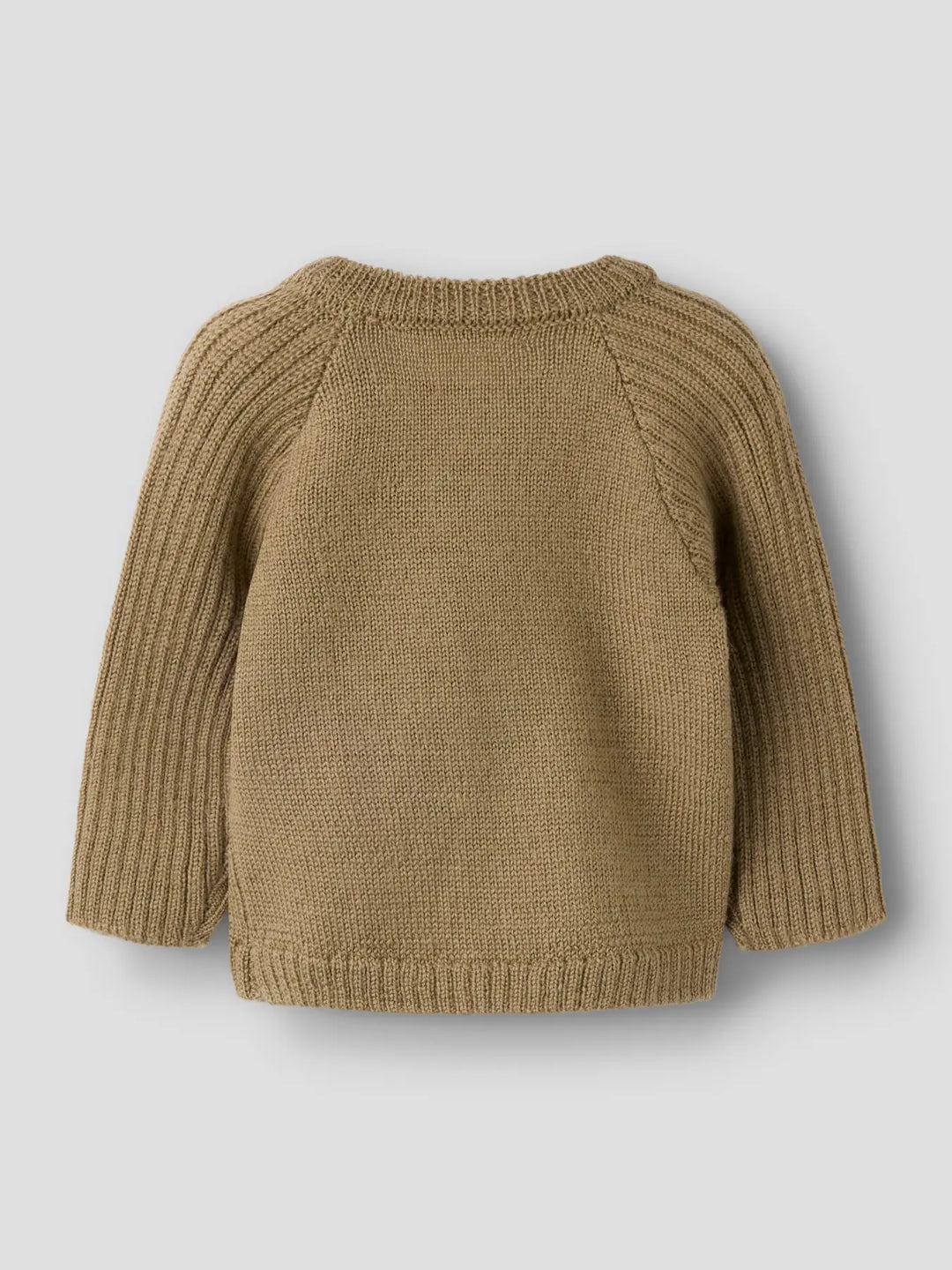 Nbmnomo Noa Wool Ls Knit Card Lil - Sepia Tint
