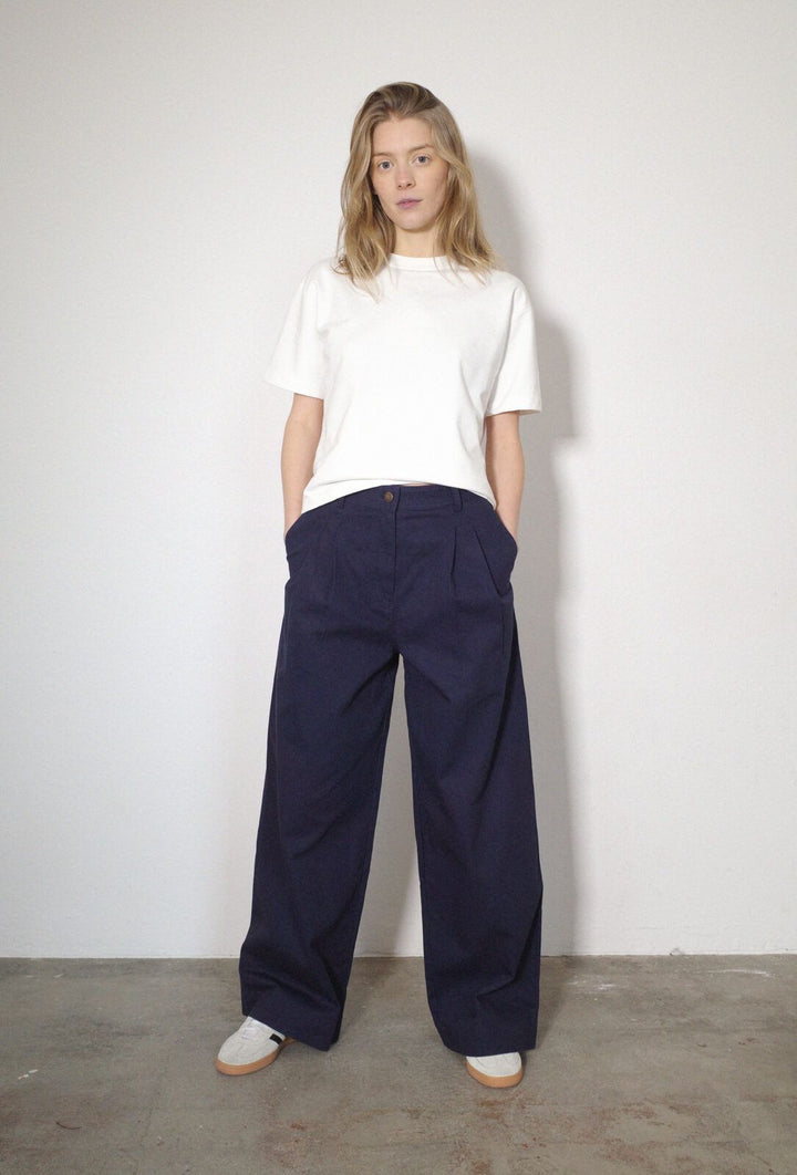 Julie Canvas Pants - Navy