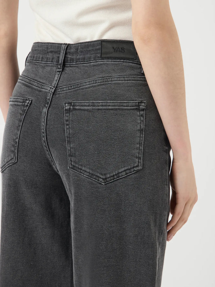Yasrosie hw straight jeans s. - Dark Grey Denim