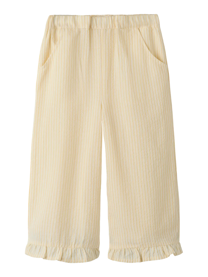 Nmffolly Wide Pant Lil - Coconut Milk Sahara Sun