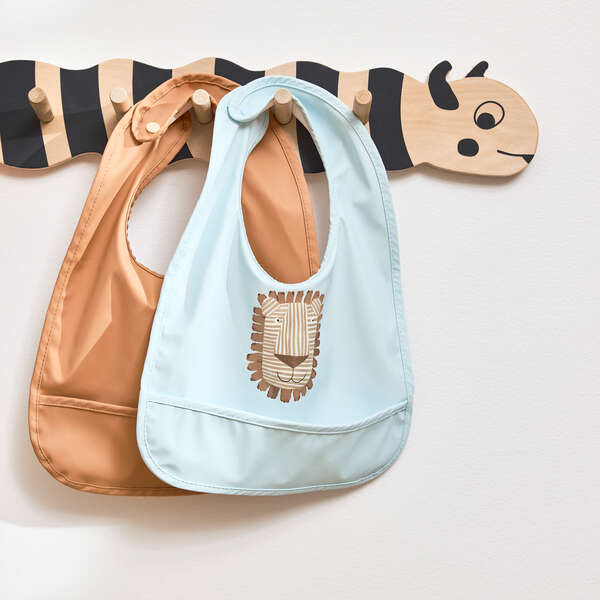 Lobo Lion Bib - Pack of 2 - Caramel / Ice Blue
