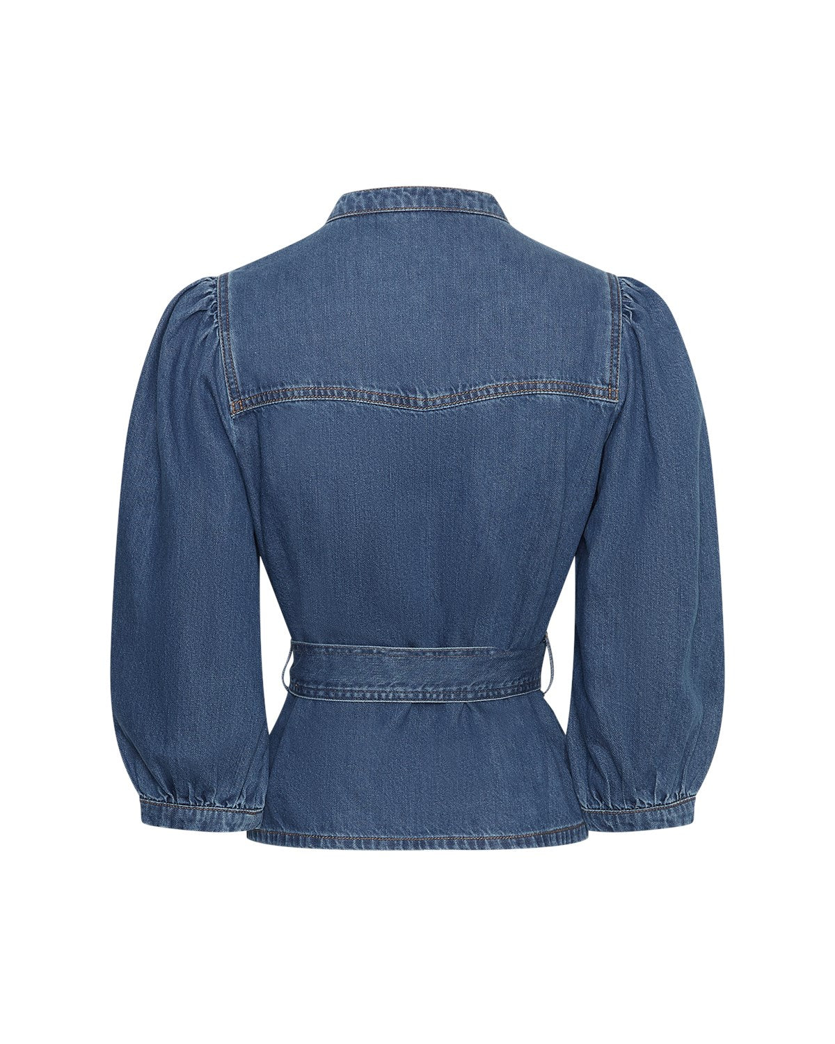 MSCHRylan Elena 3/4 Shirt - Mid Blue Wash