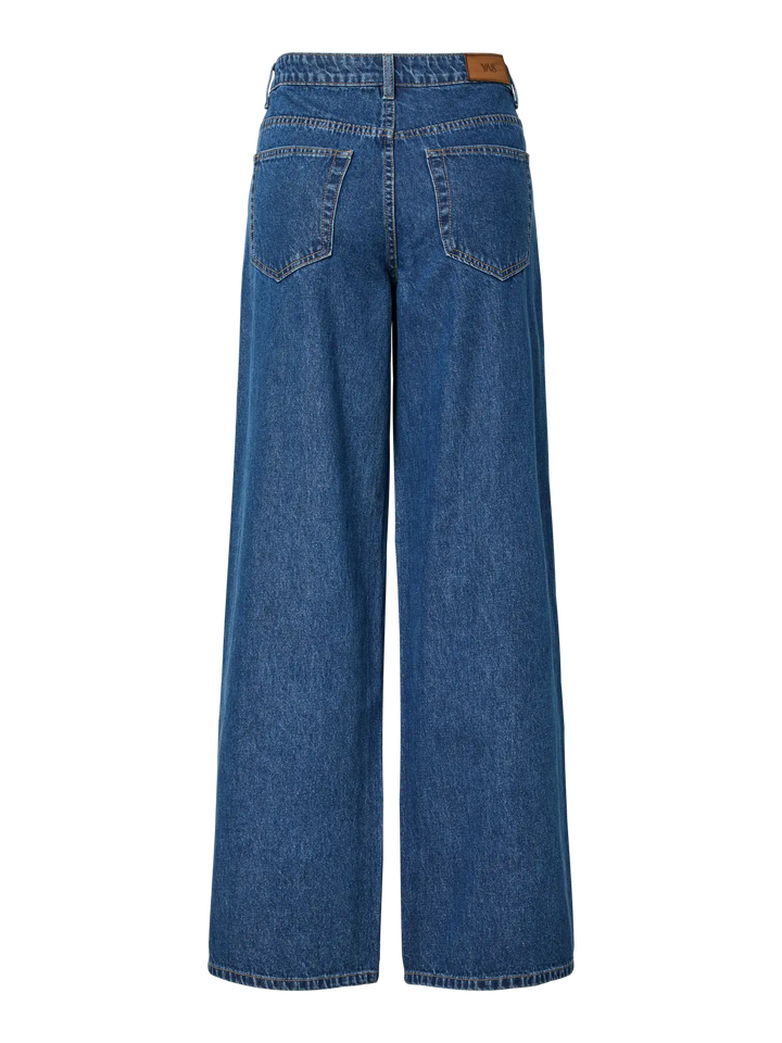 Yaselsie Mw Wide Jeans - Medium Blue Denim