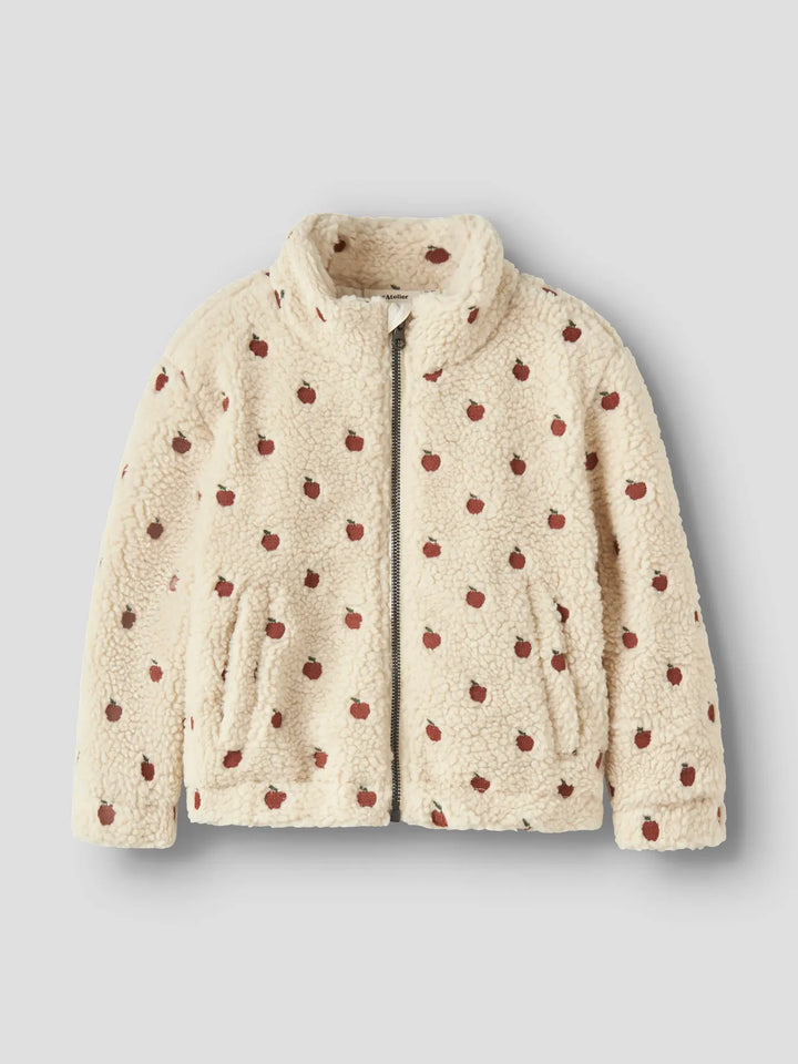 Nmfnalo Sia Sherpa Loose Jacket Lil - Turtledove Apples