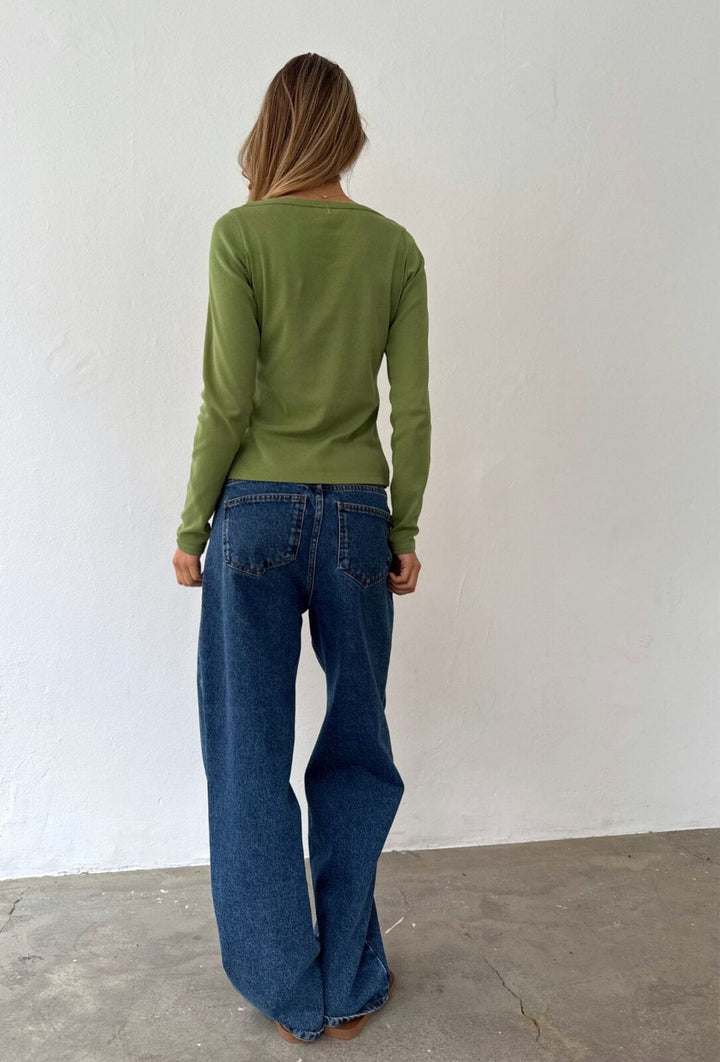 Madonna Ls Tee - Grass Green