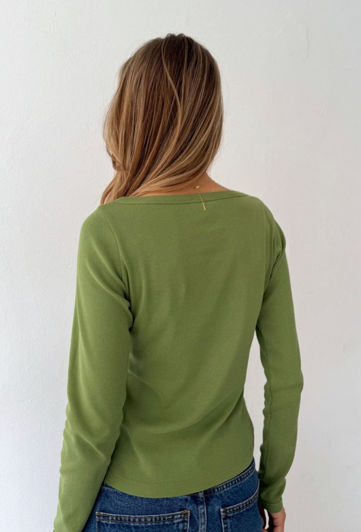 Madonna Ls Tee - Grass Green