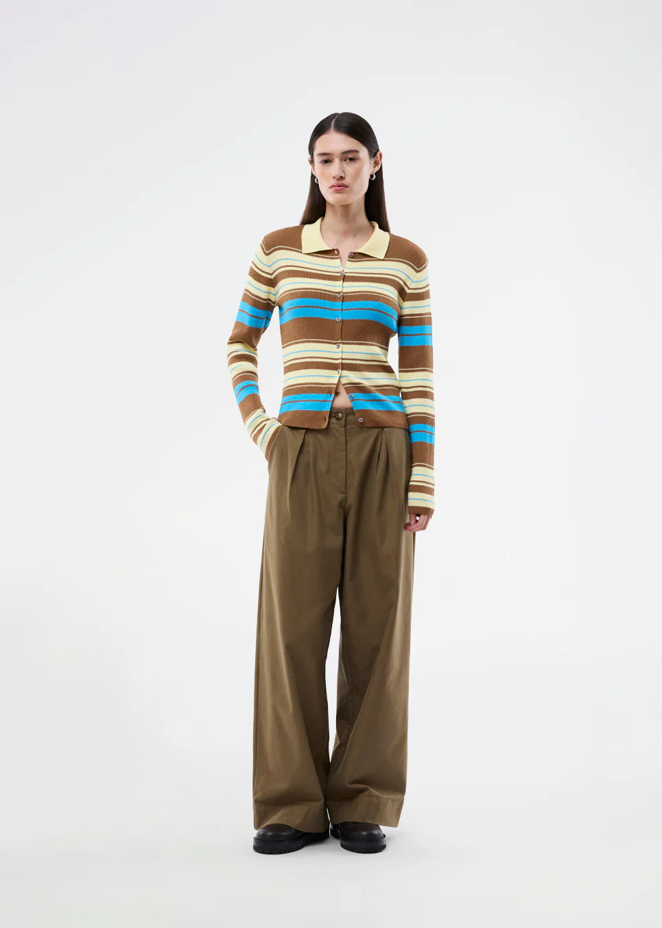 Aslanmd cardigan - Nuthatch multi stripe
