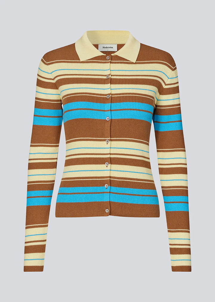 Aslanmd cardigan - Nuthatch multi stripe