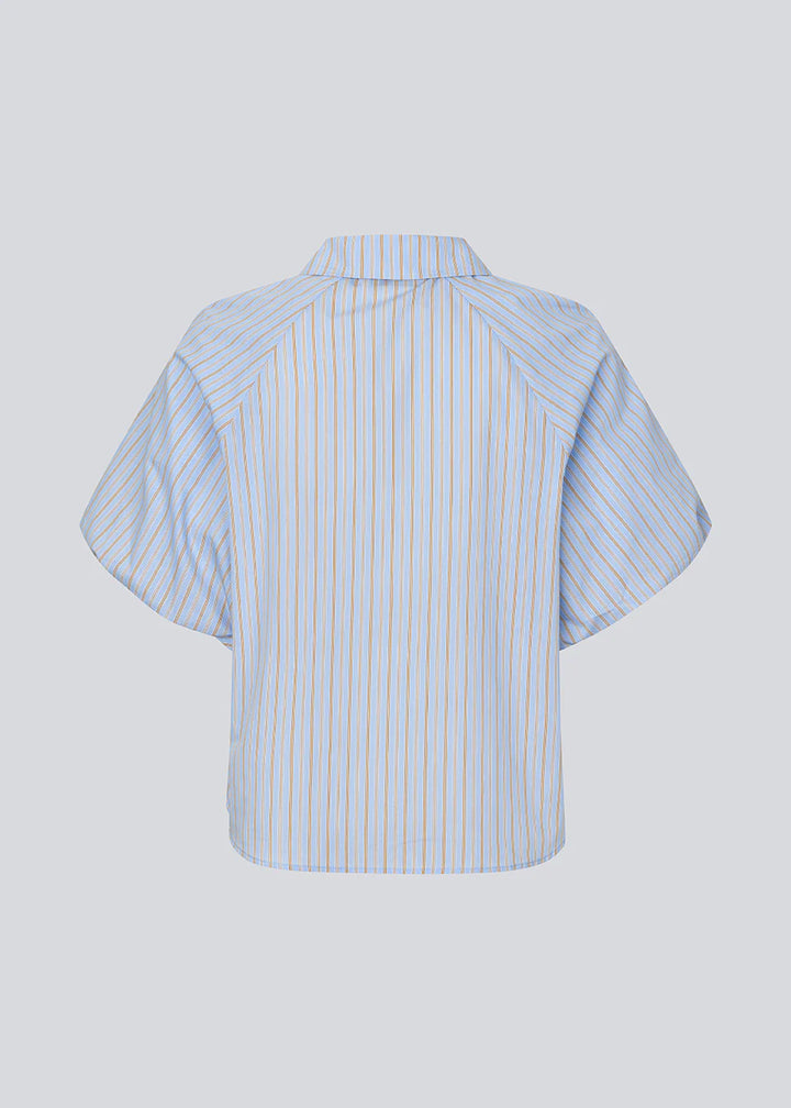 Augustamd shirt - Blue Brown stripe