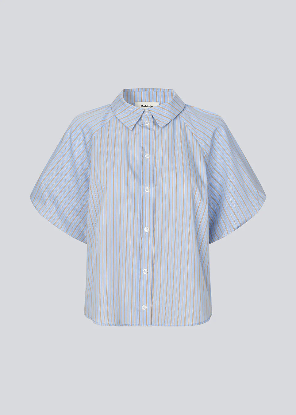 Augustamd shirt - Blue Brown stripe