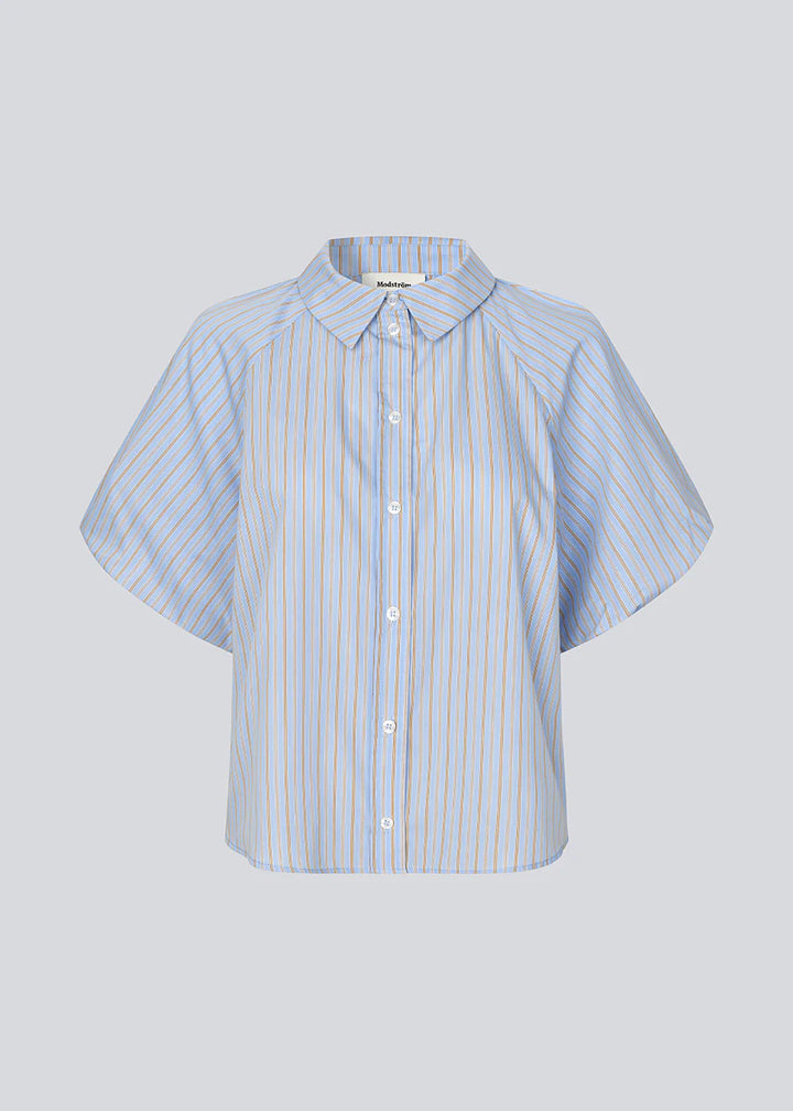 Augustamd shirt - Blue Brown stripe