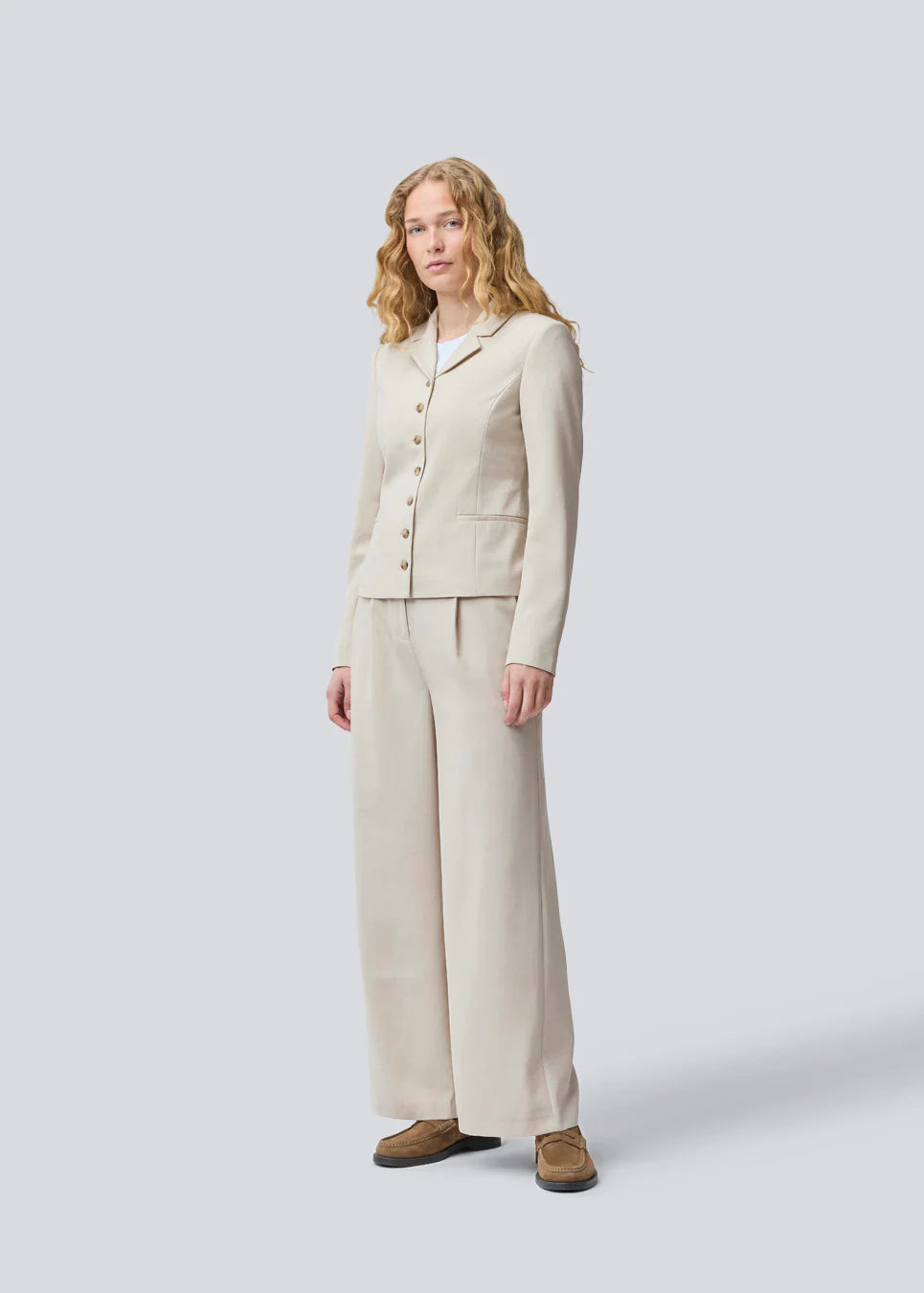 GaleMD 2 short blazer, Tailored Blazer - Beige melange