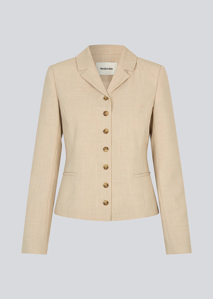 GaleMD 2 short blazer, Tailored Blazer - Beige melange