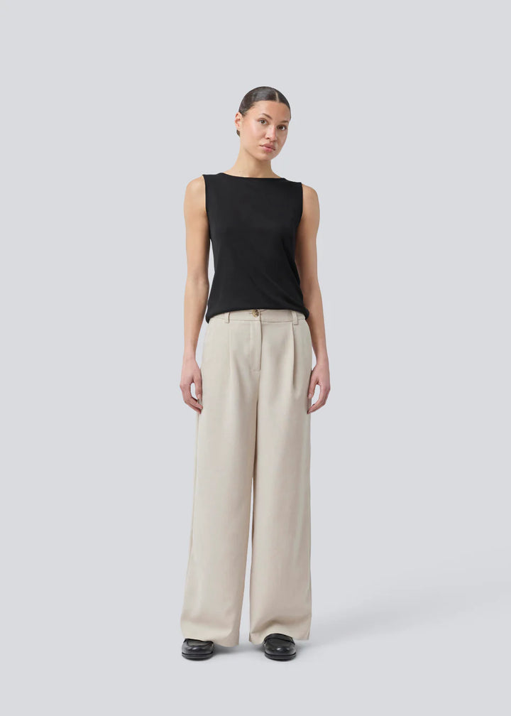 GaleMD 2 wide pants - Beige melange