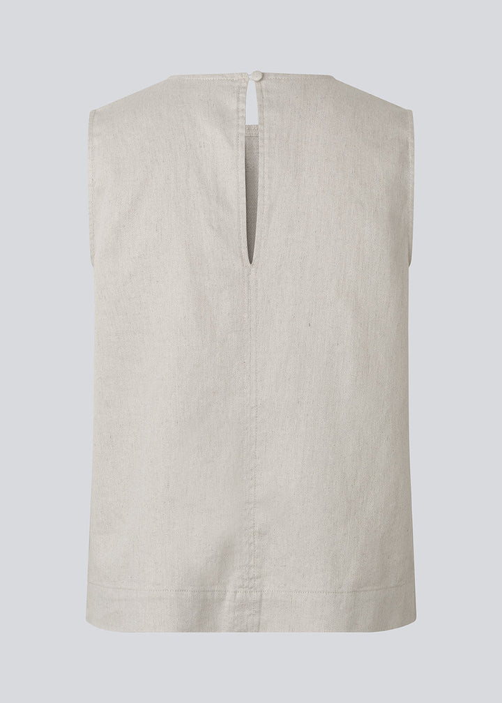Galemd linen top - Beige melange