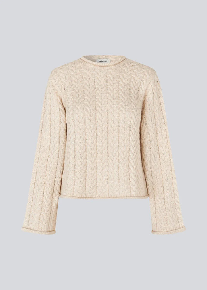 KurtisMD o-neck, Knit sweater - Summer Sand