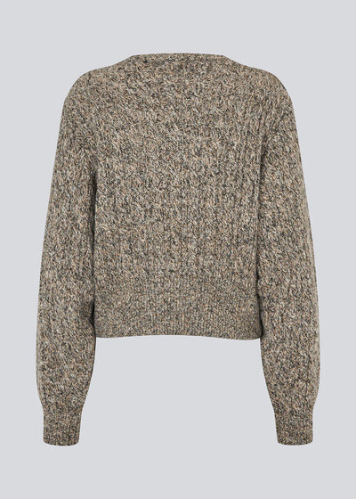 Pammiemd cardigan - Brown speckle melange