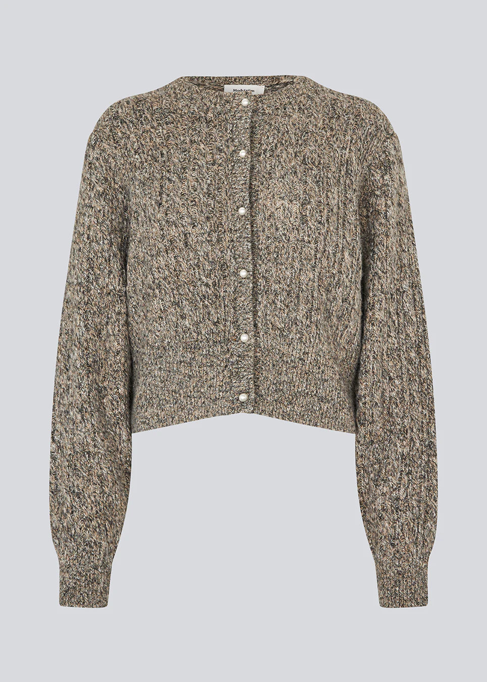 Pammiemd cardigan - Brown speckle melange