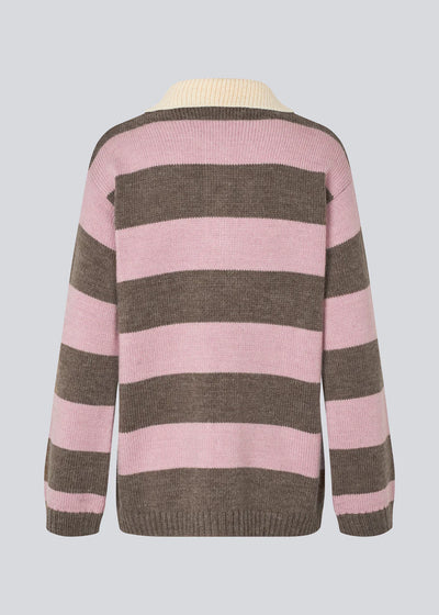 Pelhammd stripe polo - Lilac Chocolate Stripe