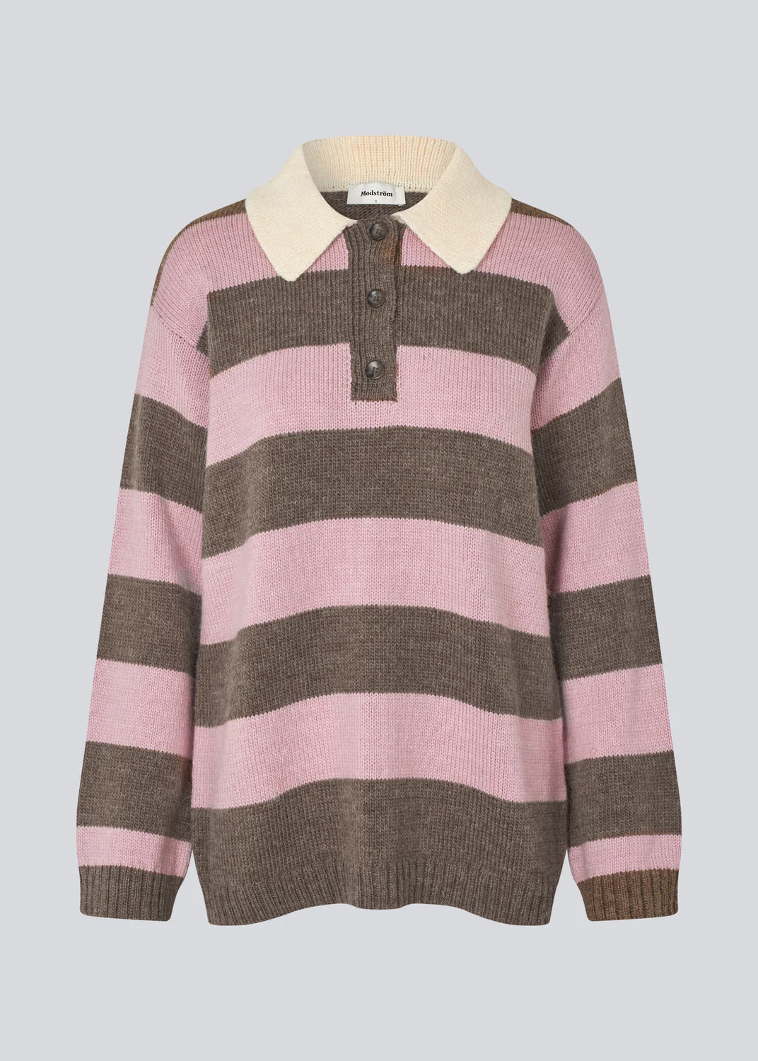 Pelhammd stripe polo - Lilac Chocolate Stripe