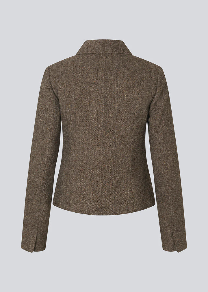 Rockymd blazer - Dark Brown melange