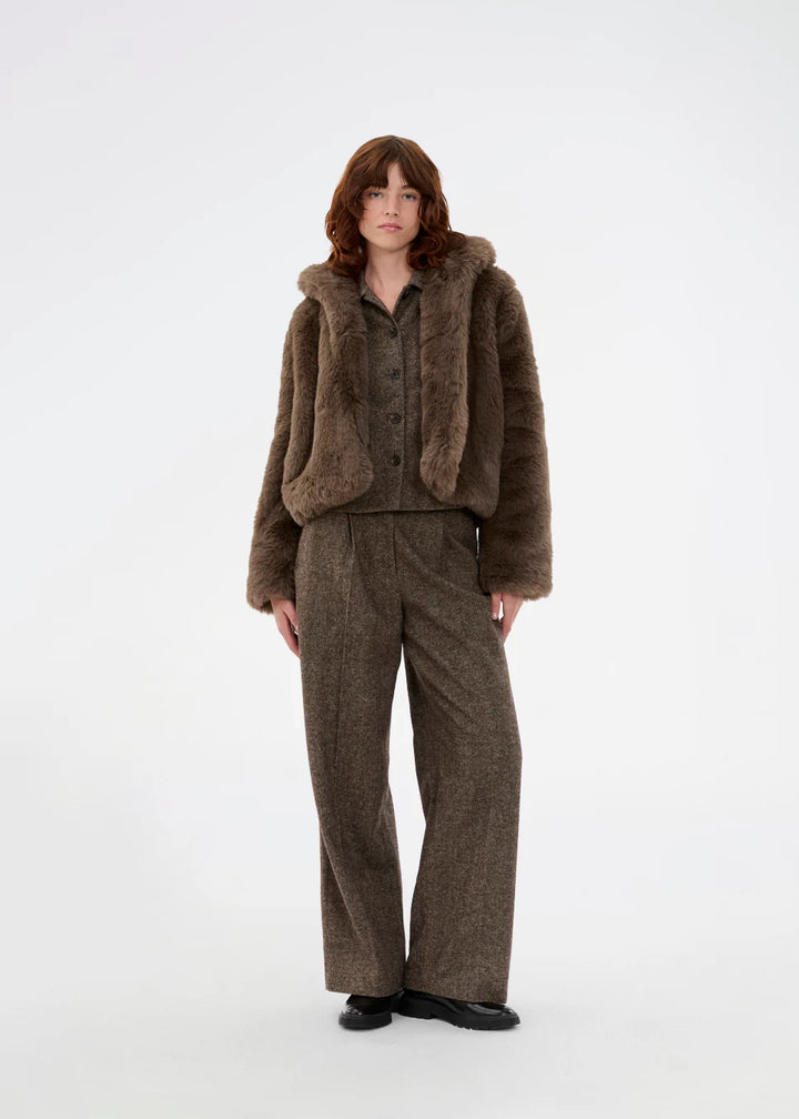Rockymd pants - Dark Brown melange