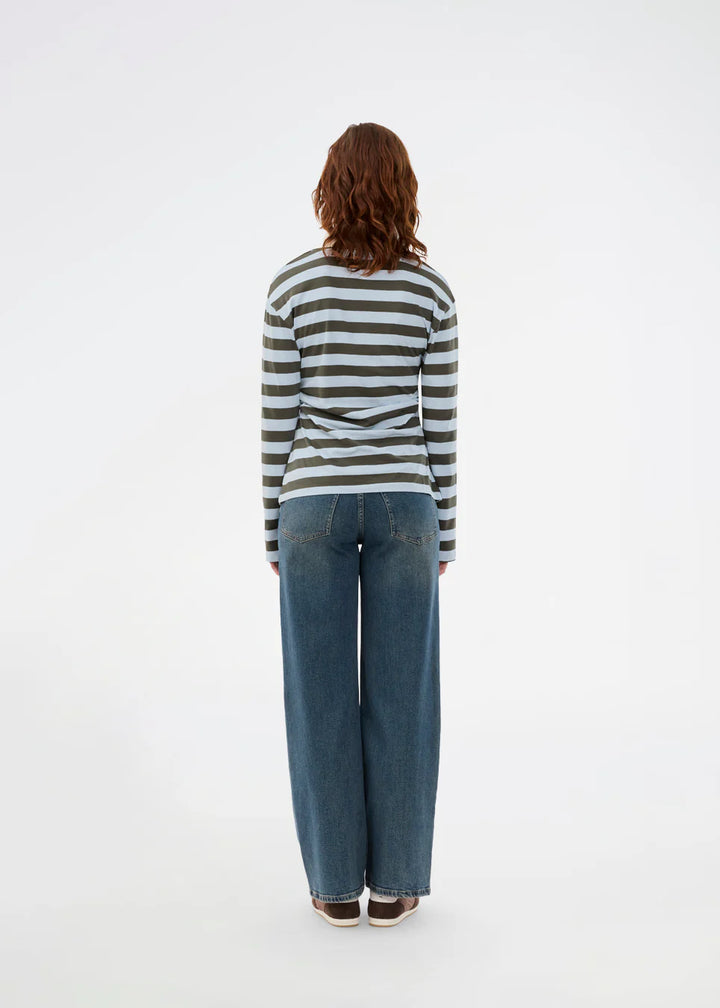 Stetsonmd LS stripe polo - Cashmere Beluga Stripe
