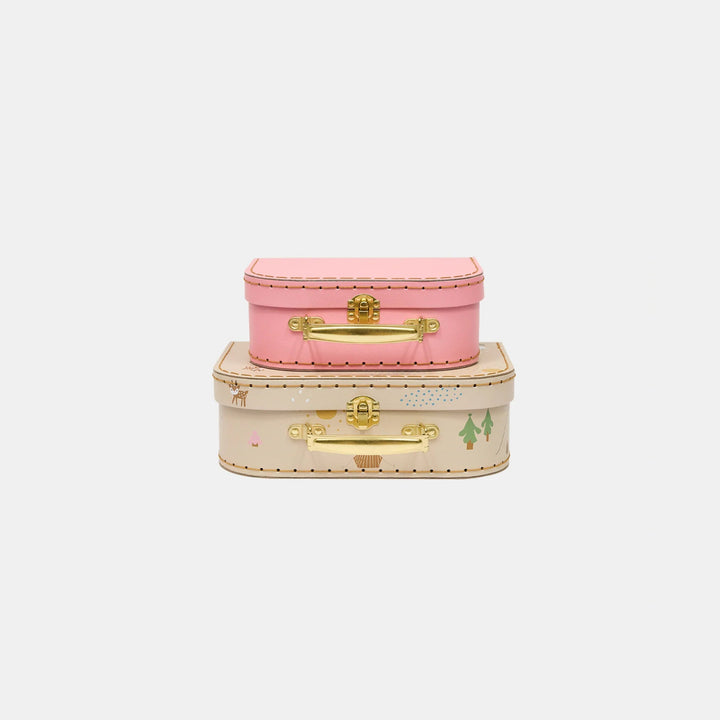 Mini Suitcase Friends in the forest Deer &amp; Duck - Set of 2