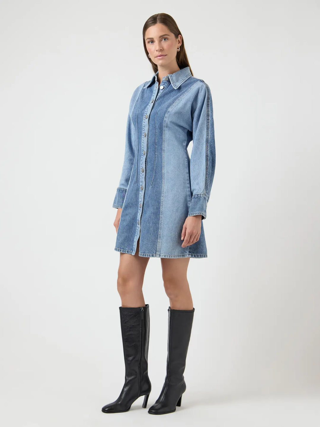 Yasfaro Ls Denim Dress