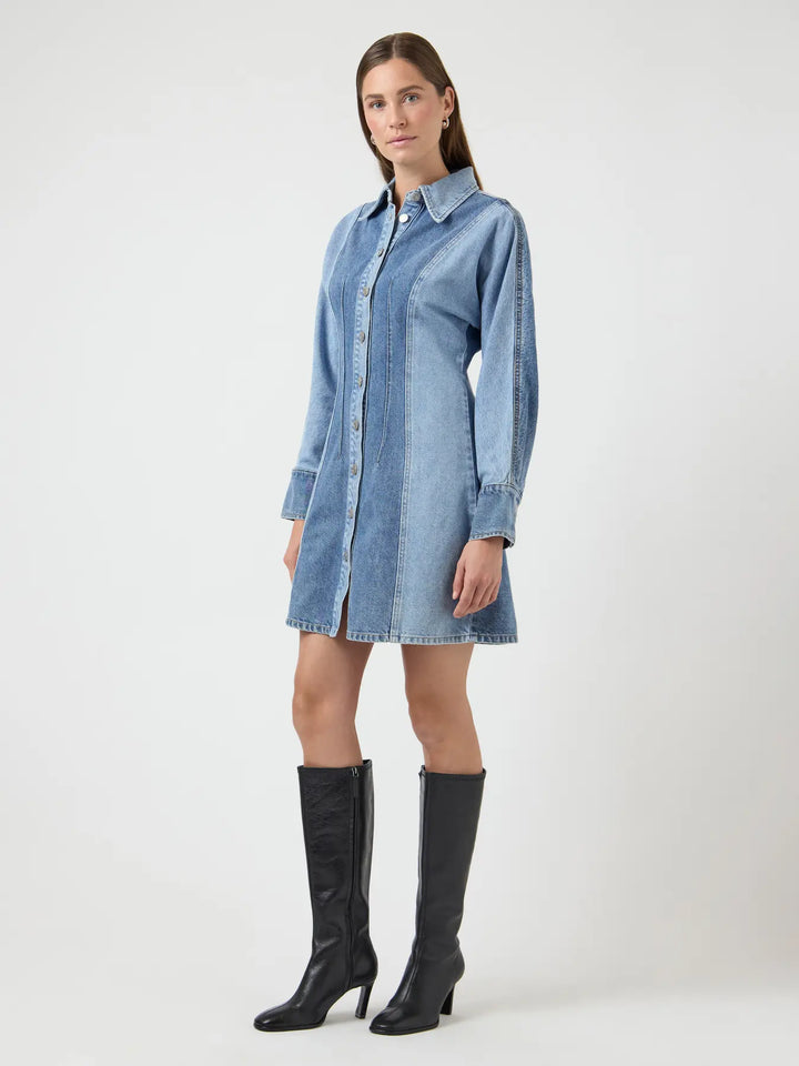 Yasfaro Ls Denim Dress