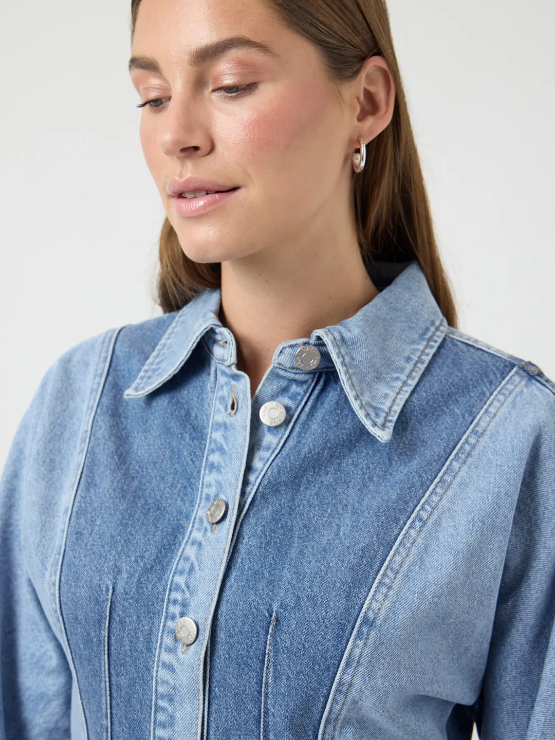 Yasfaro Ls Denim Dress