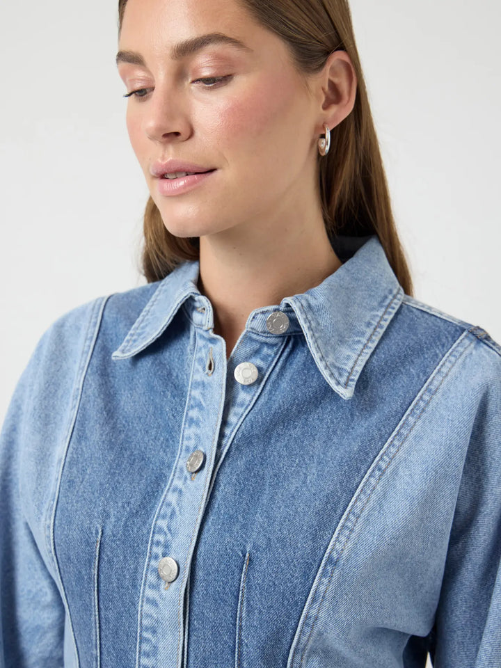 Yasfaro Ls Denim Dress