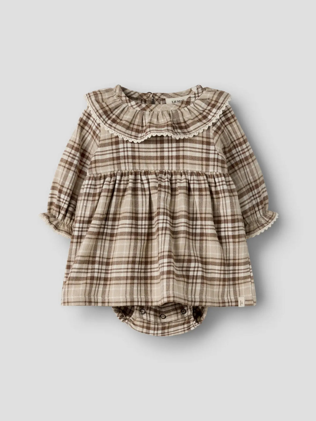 Nbfrenrik Ls Loose Body Dress Lil - White Pepper