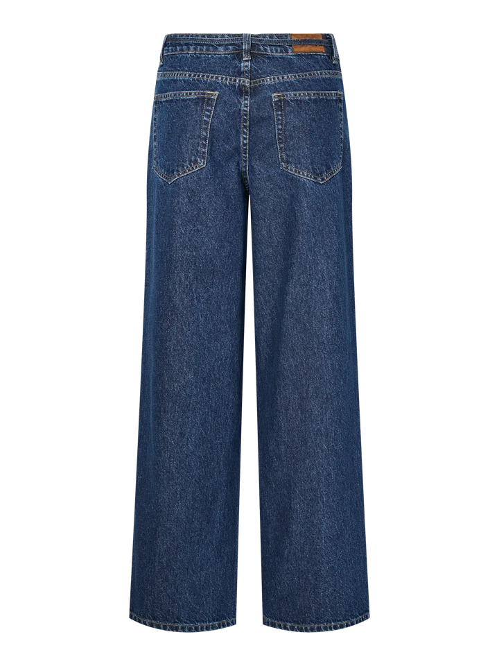 Yasalia Mw Belt Wide Jeans S. - Medium Blue Denim