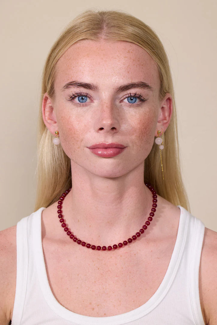 Halskjede - Hailey - Red Jade (Power)