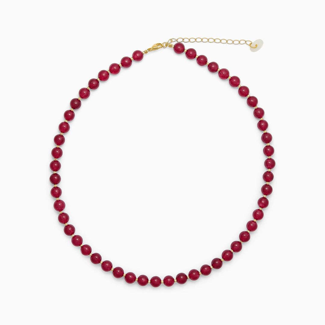 Halskjede - Hailey - Red Jade (Power)