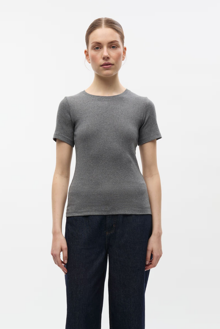 Enally Ss Crop Tee 5314 - Dark Grey Mel (Ally)