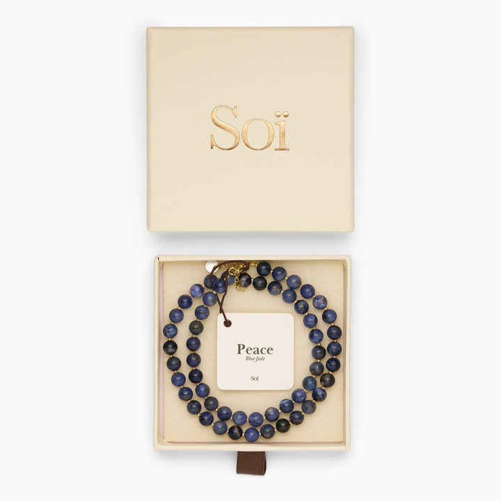 Halskjede - Hailey - Blue Jade (Peace)