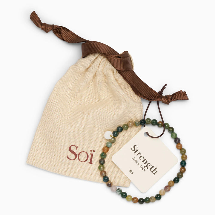 Armbånd - Petite - Indian Agate (Strength)