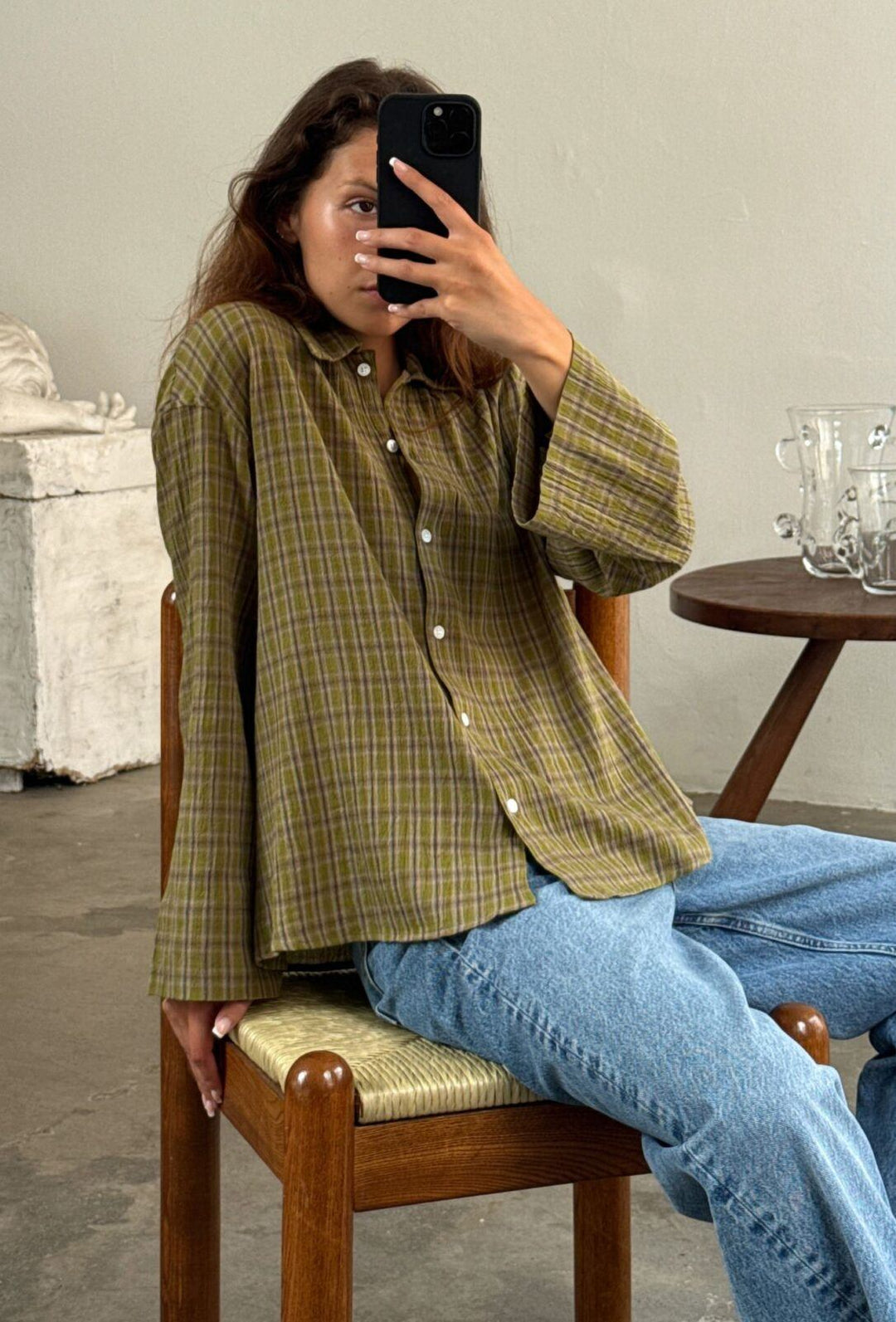 Tinsi Check Shirt - Check Gartner Green