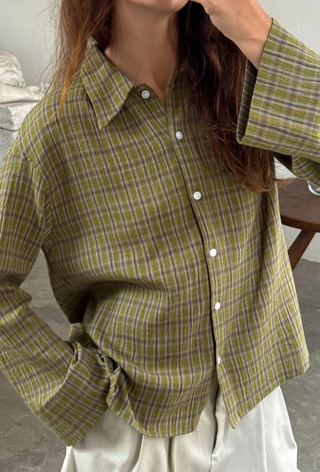 Tinsi Check Shirt - Check Gartner Green
